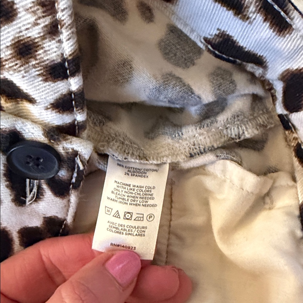 Loft Outlet Leopard Print Palmer Wide Leg Pants - Neutral Animal Print - Picture 6 of 7